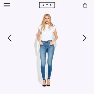 AYR “the riser” jeans. High rise. Fit size “4”.